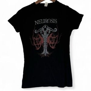 Neurosis Small Black Graphic Band Tee Women's Top T-shirt